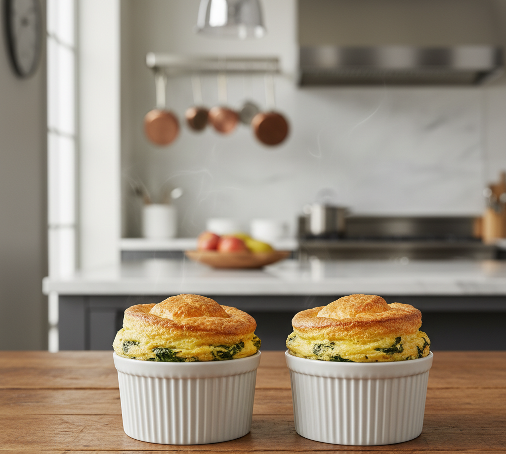 Spinach and Swiss Egg Souffles – Light, Cheesy, and Perfect for Any Meal