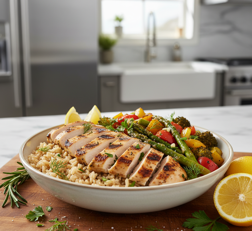 Healthy Lemon Garlic Chicken Bowls: Easy Meal Prep for Busy Weeks