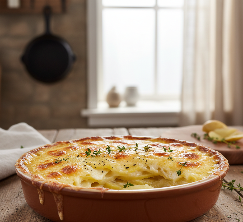 Super Loaded Creamy Potato Gratin (Gratin de Pommes de Terre Super Garni et Crémeux)