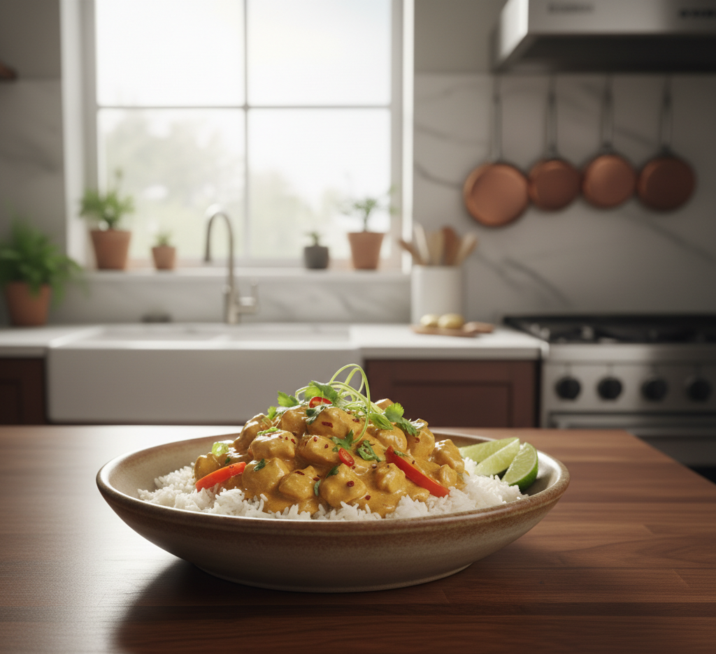 Meta Description: Coconut chicken rice bowl is a creamy, flavorful meal with tender chicken, coconut-infused rice, and fresh toppings—perfect for easy dinners or meal prep.