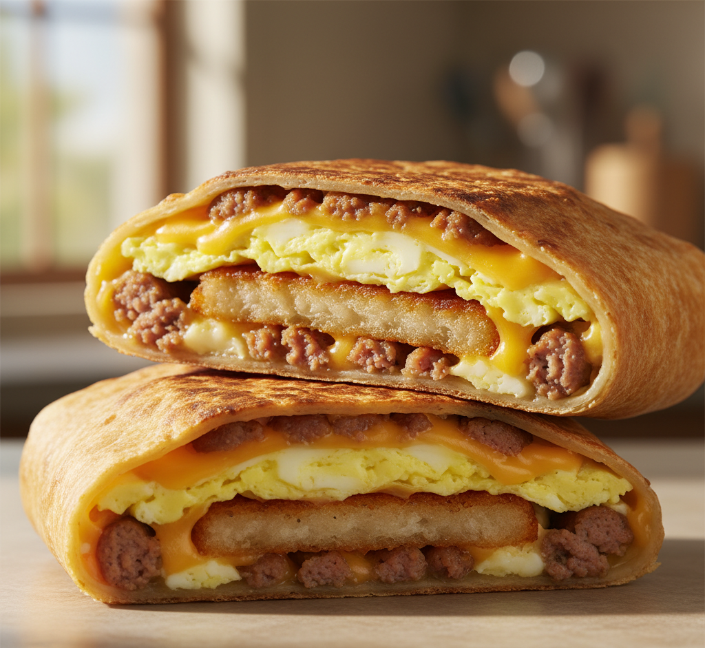 Satisfy Mornings with My Easy Breakfast Crunchwrap Delight