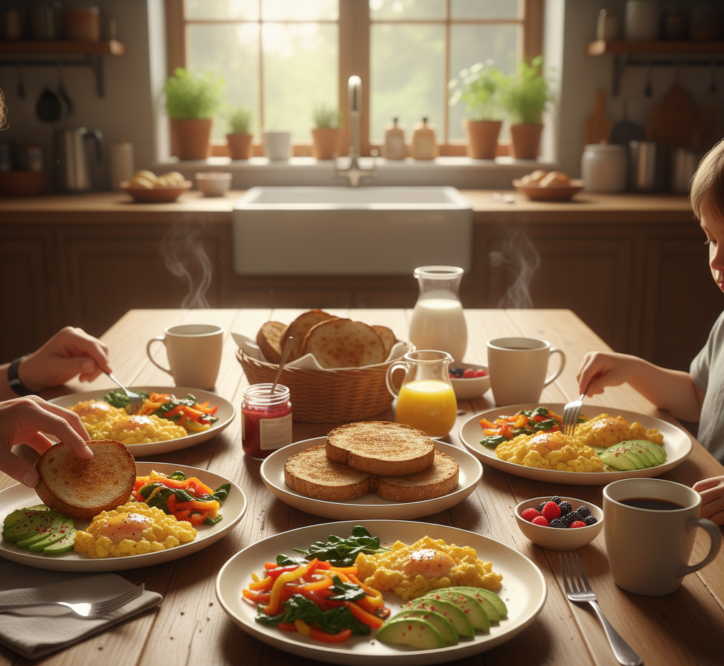 Simple and Healthy Savory Breakfast for the Whole Family